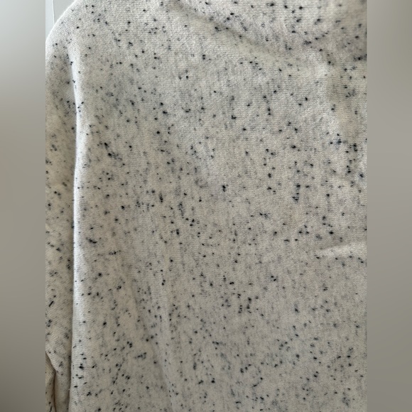 Cream Madewell Medium Mock Neck Dotted Front Pocket Cozy Sweatshirt - Picture 2 of 4